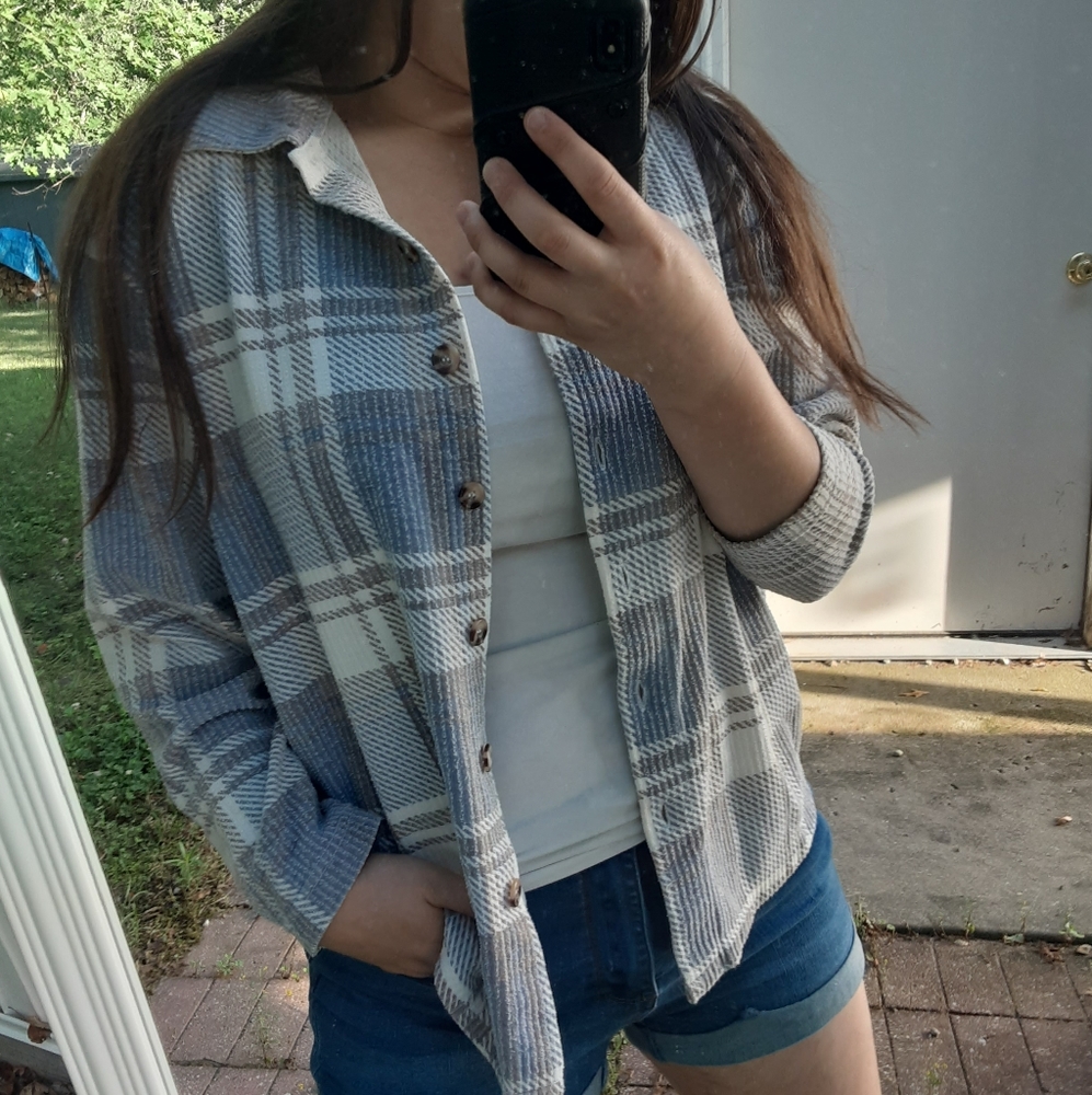 Purple and tan soft flannel
